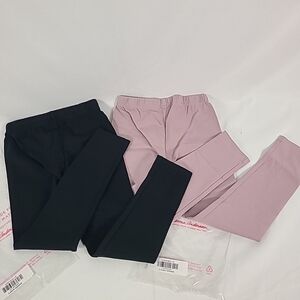 NEW Hanna Andersson Girls Lot of 2 Black & Purple Leggings Pants Sz 5
